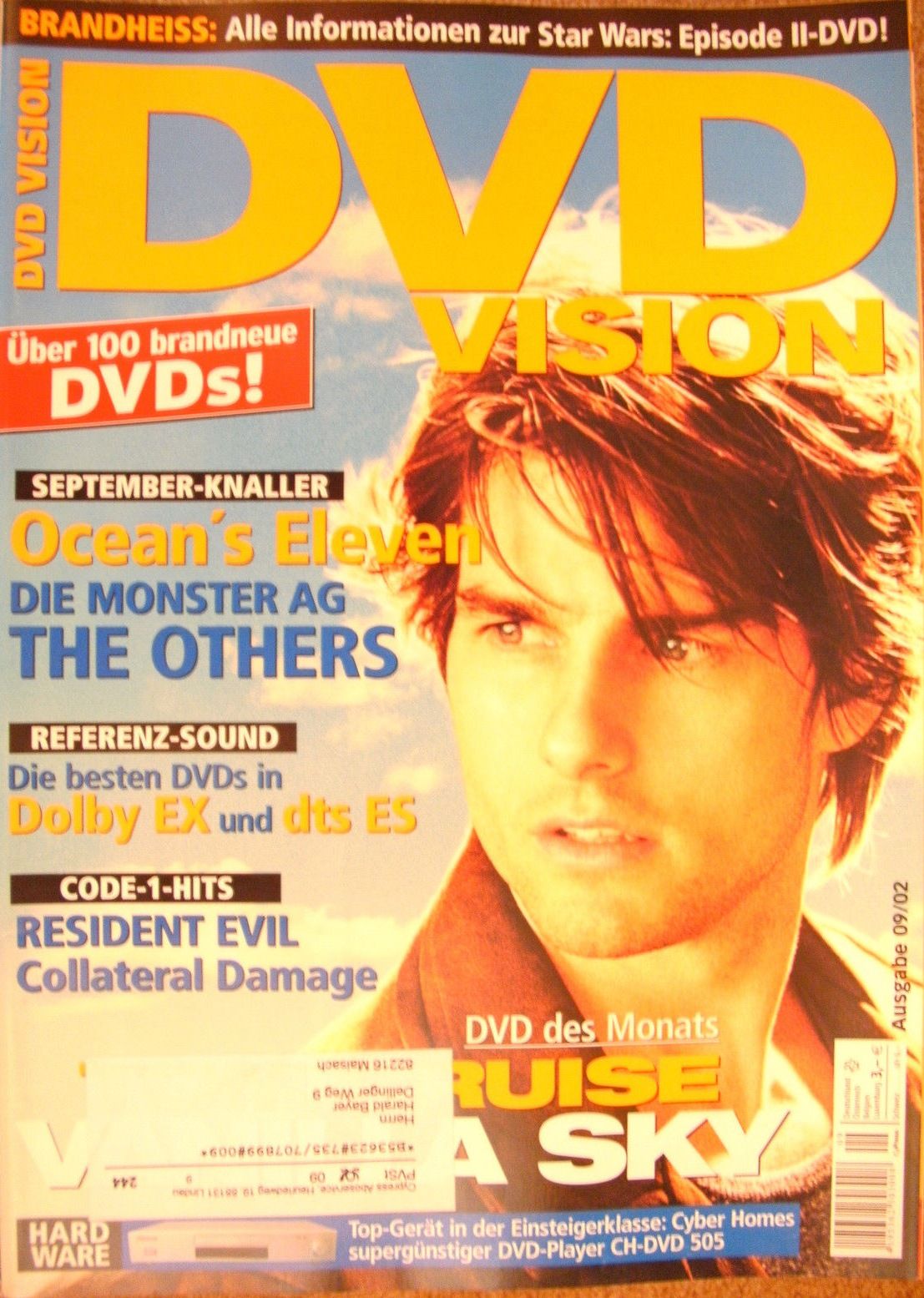DVD VISION (De) magazine side cover Issue 9  2002