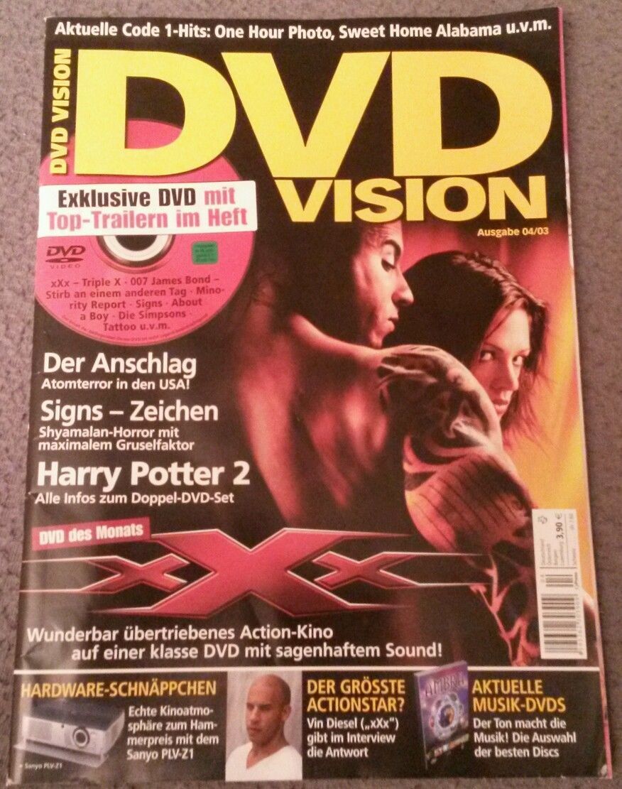 DVD VISION (De) magazine side cover Issue 4  2003
