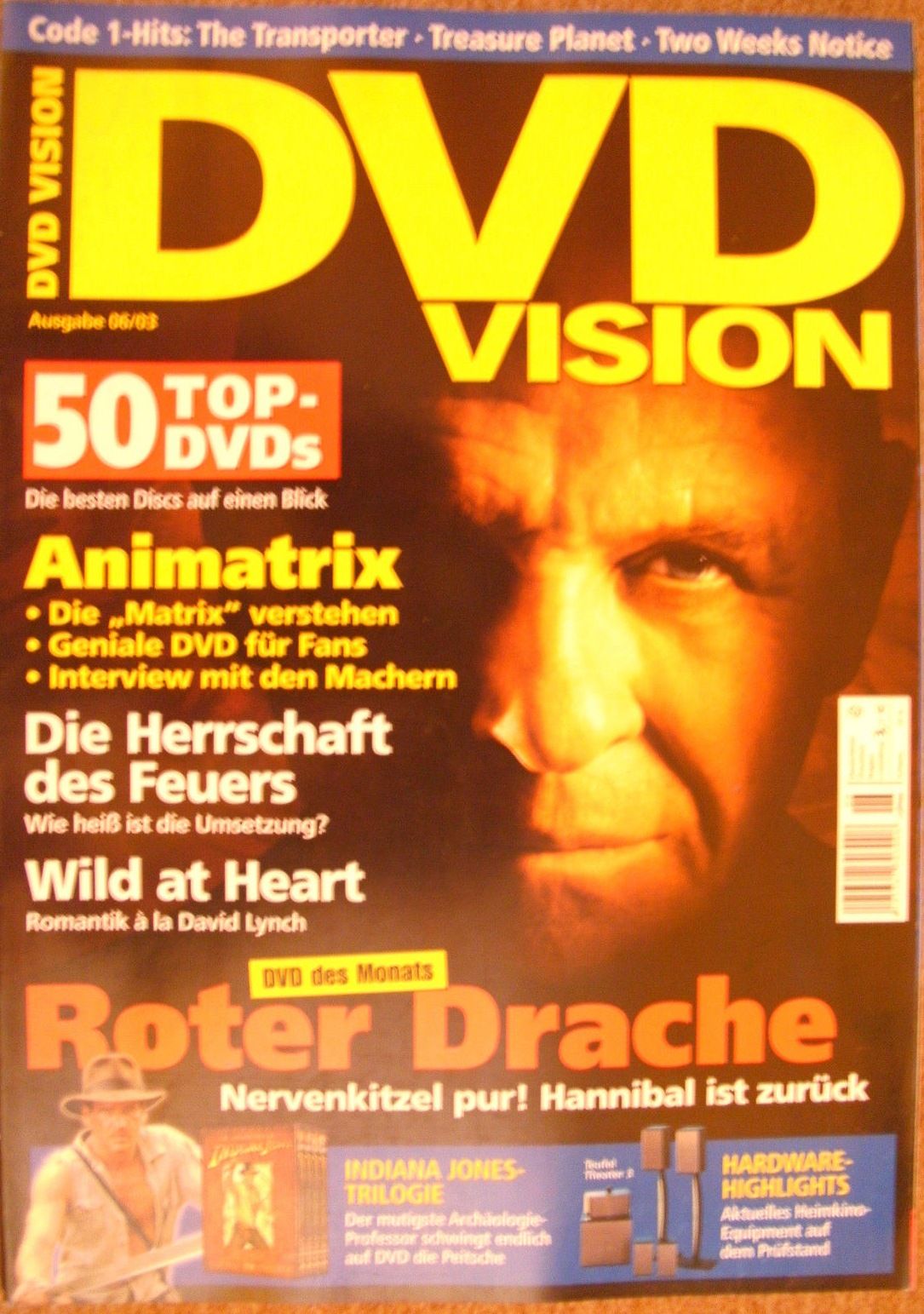 DVD VISION (De) magazine side cover Issue 6  2003