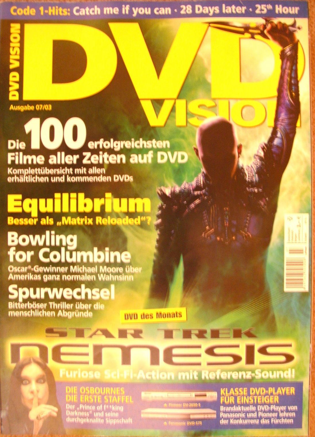 DVD VISION (De) magazine side cover Issue 7  2003