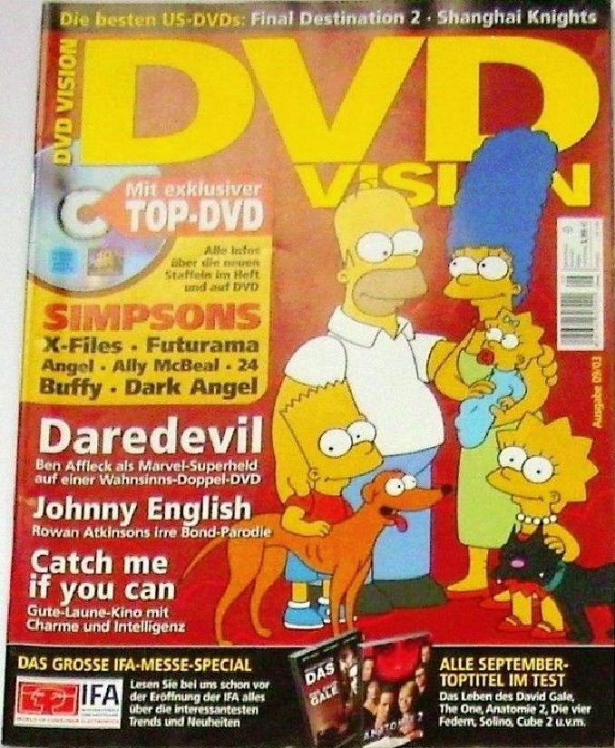 DVD VISION (De) magazine side cover Issue 9  2003