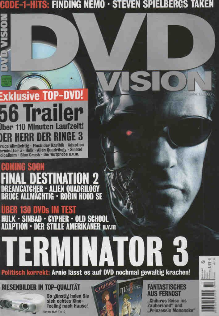 DVD VISION (De) magazine side cover Issue 12  2003