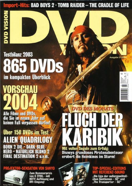 DVD VISION (De) magazine side cover Issue 1 January 2004