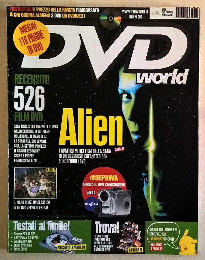 DVD WORLD (It) magazine side cover Issue 9  June 2000