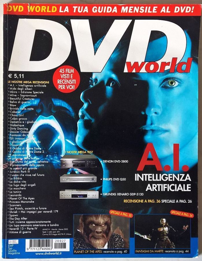 DVD WORLD (It) magazine side cover Issue 27  March 2002