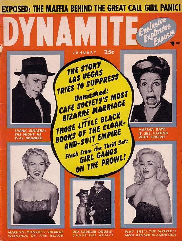 DYNAMITE (1950s) magazine side cover January 1956