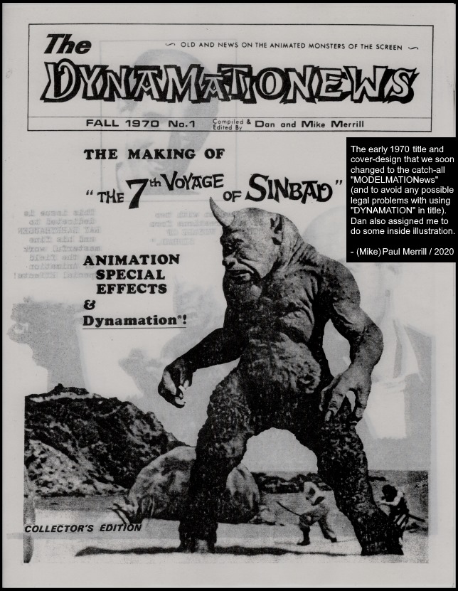 DYNAMATIONEWS magazine side cover Issue 1 Fall 1970