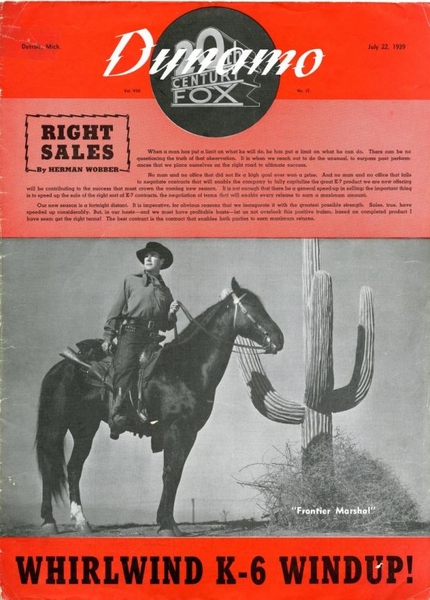 DYNAMO magazine side cover 22 July 1939