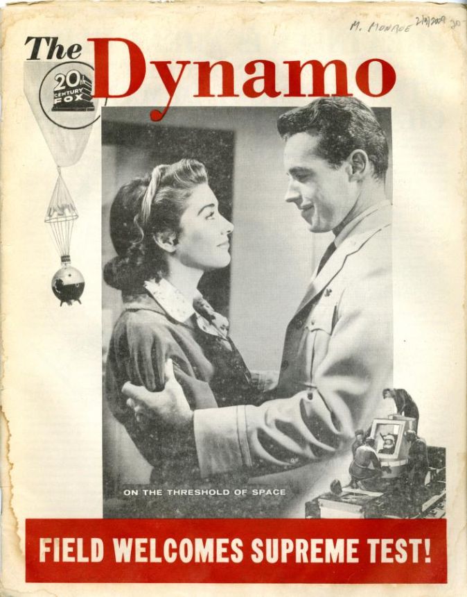 DYNAMO magazine side cover 11 February 1956