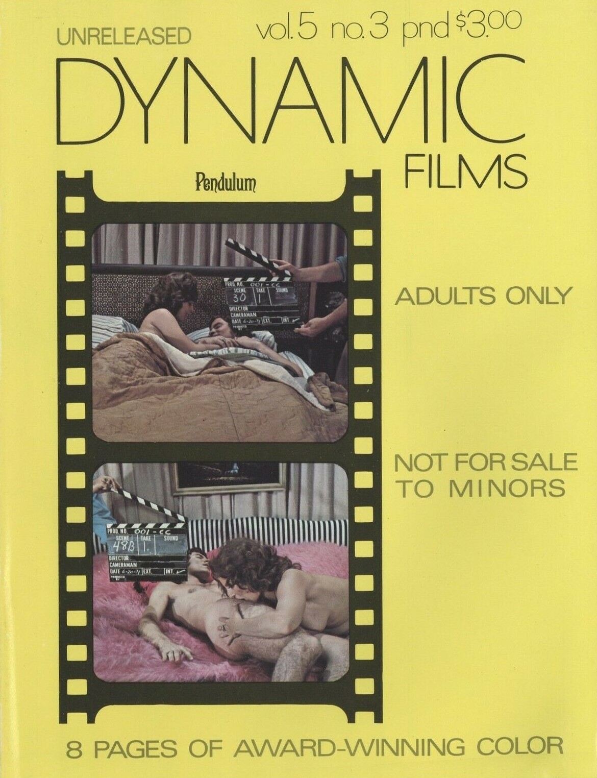DYNAMIC FILMS magazine side cover  Vol 5 # 3  1971