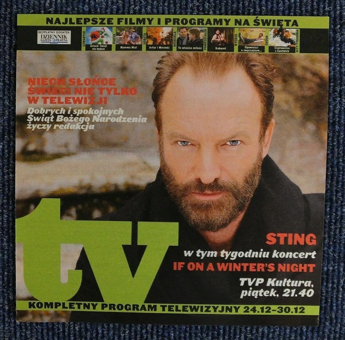 DZIENNIK TV magazine side cover 24 December 2009
