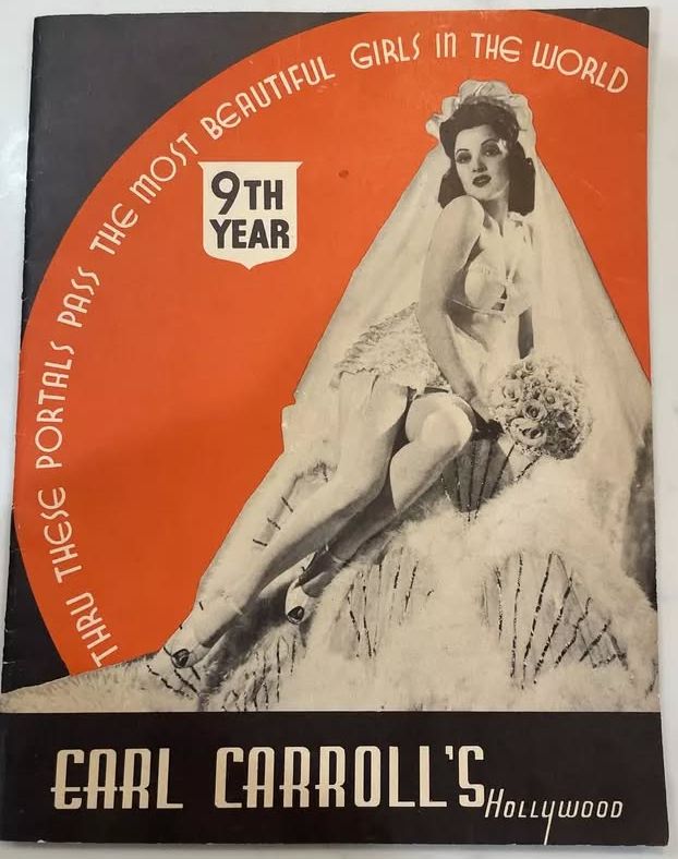 EARL CARROLLS HOLLYWOOD magazine side cover Issue 9  1946
