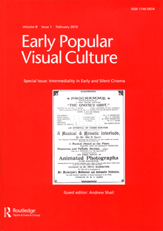 EARLY POPULAR VISUAL CULTURE magazine side cover  Vol 8 No 1 February 2010