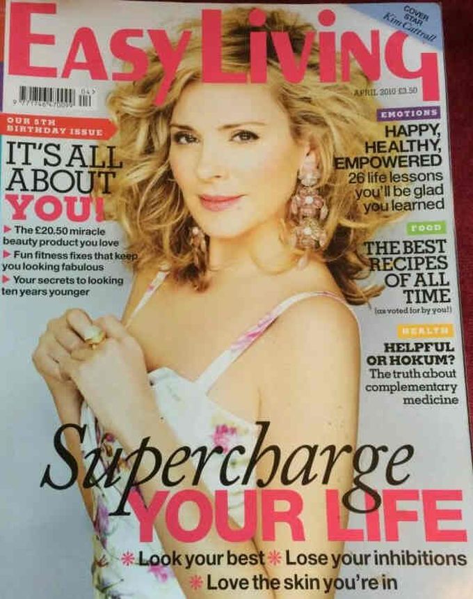 EASY LIVING magazine side cover  April 2010