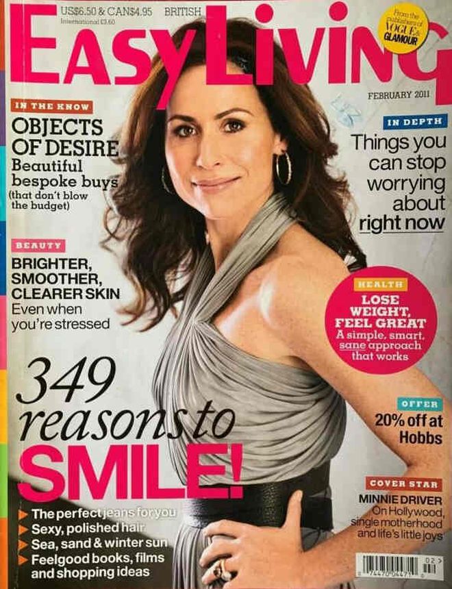 EASY LIVING magazine side cover  February 2011