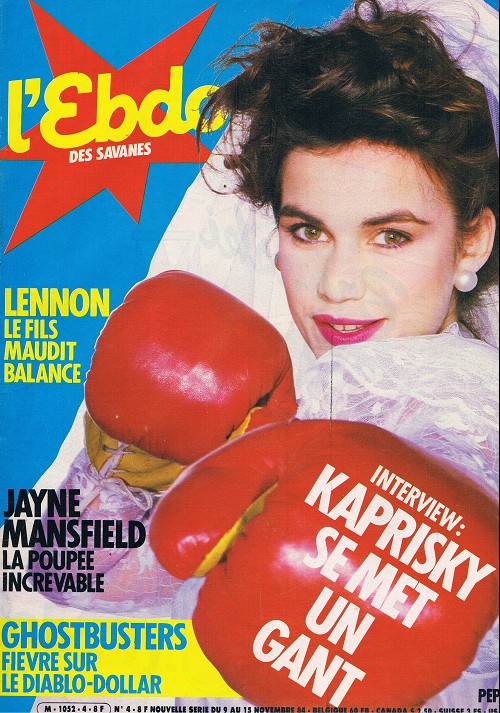 HEBDO CINEMA magazine side cover Issue 4 9 November 1984
