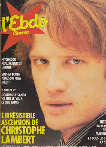HEBDO CINEMA magazine side cover Issue 9 19 December 1984