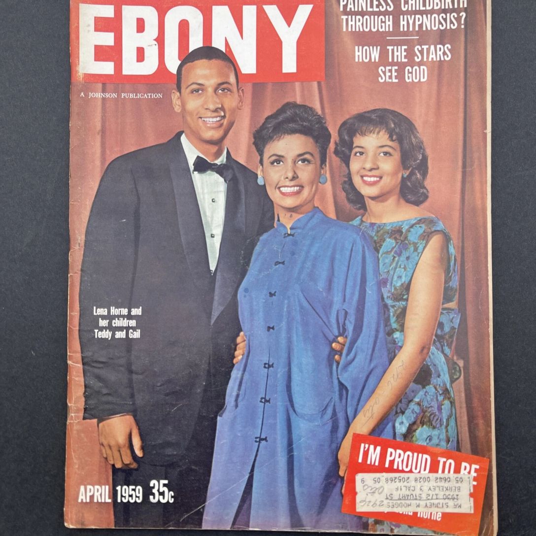 EBONY magazine side cover  April 1959