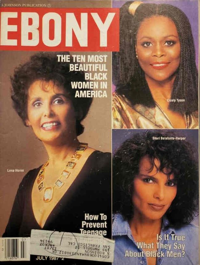 EBONY magazine side cover  July 1987
