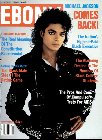 EBONY magazine side cover  September 1987