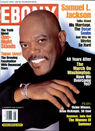 EBONY magazine side cover  August 2003