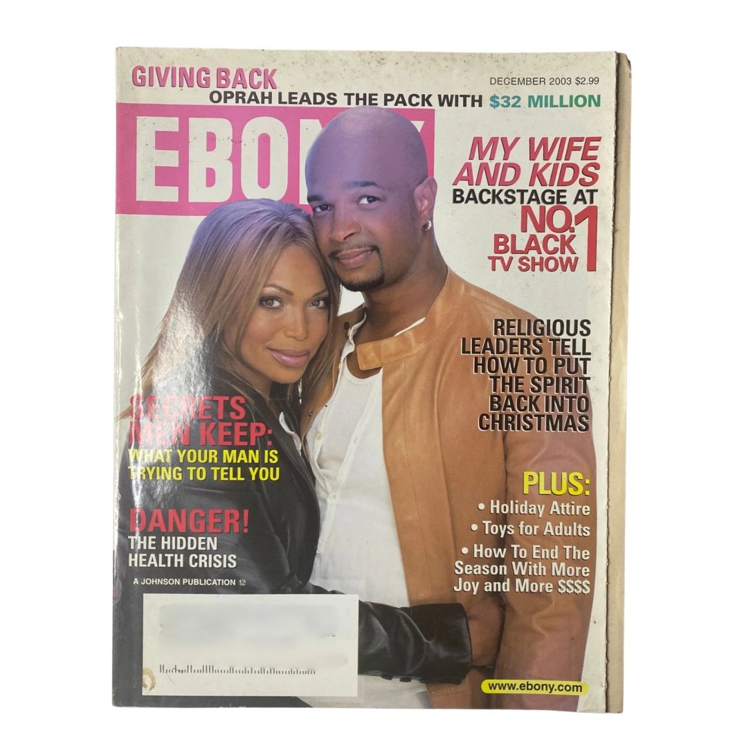 EBONY magazine side cover  December 2003