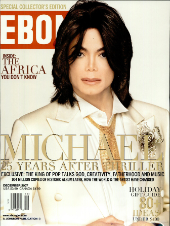 EBONY magazine side cover  December 2007
