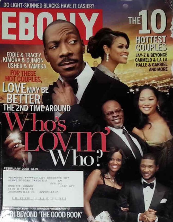 EBONY magazine side cover  February 2008