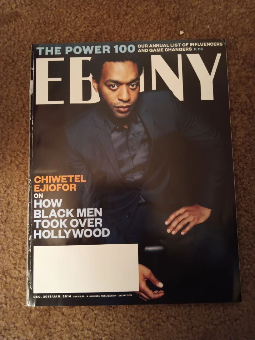 EBONY magazine side cover  December 2013/ January 2014 