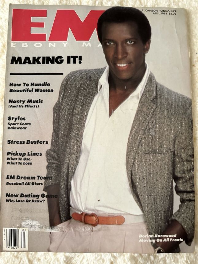 EBONY MAN magazine side cover  April 1988