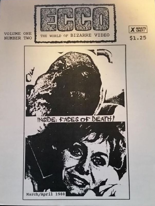 ECCO magazine side cover Issue 2 March/April 1988