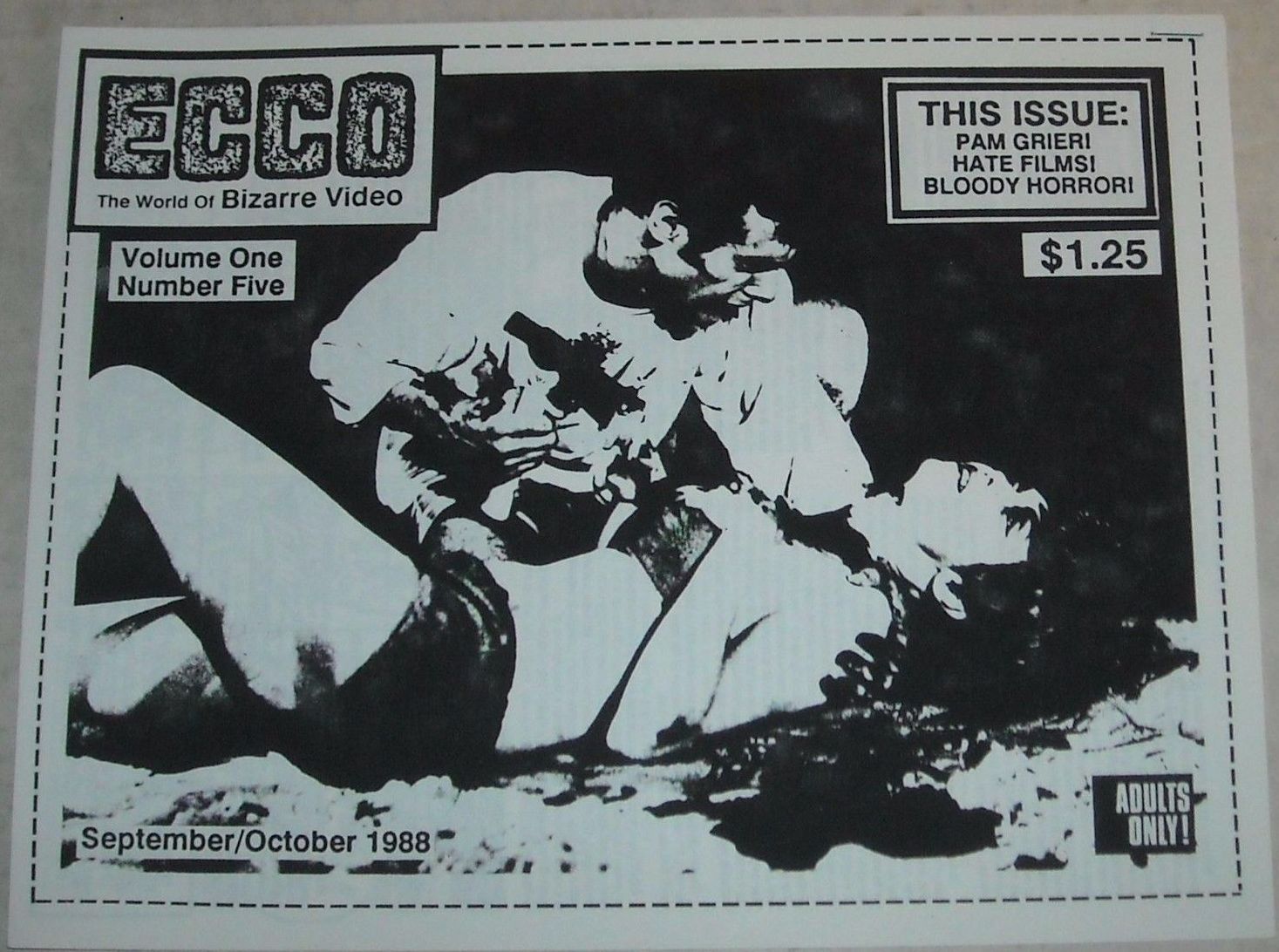 ECCO magazine side cover Issue 5 September/October 1988