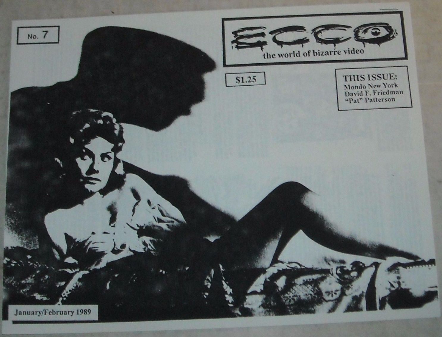 ECCO magazine side cover Issue 7 January/February 1989