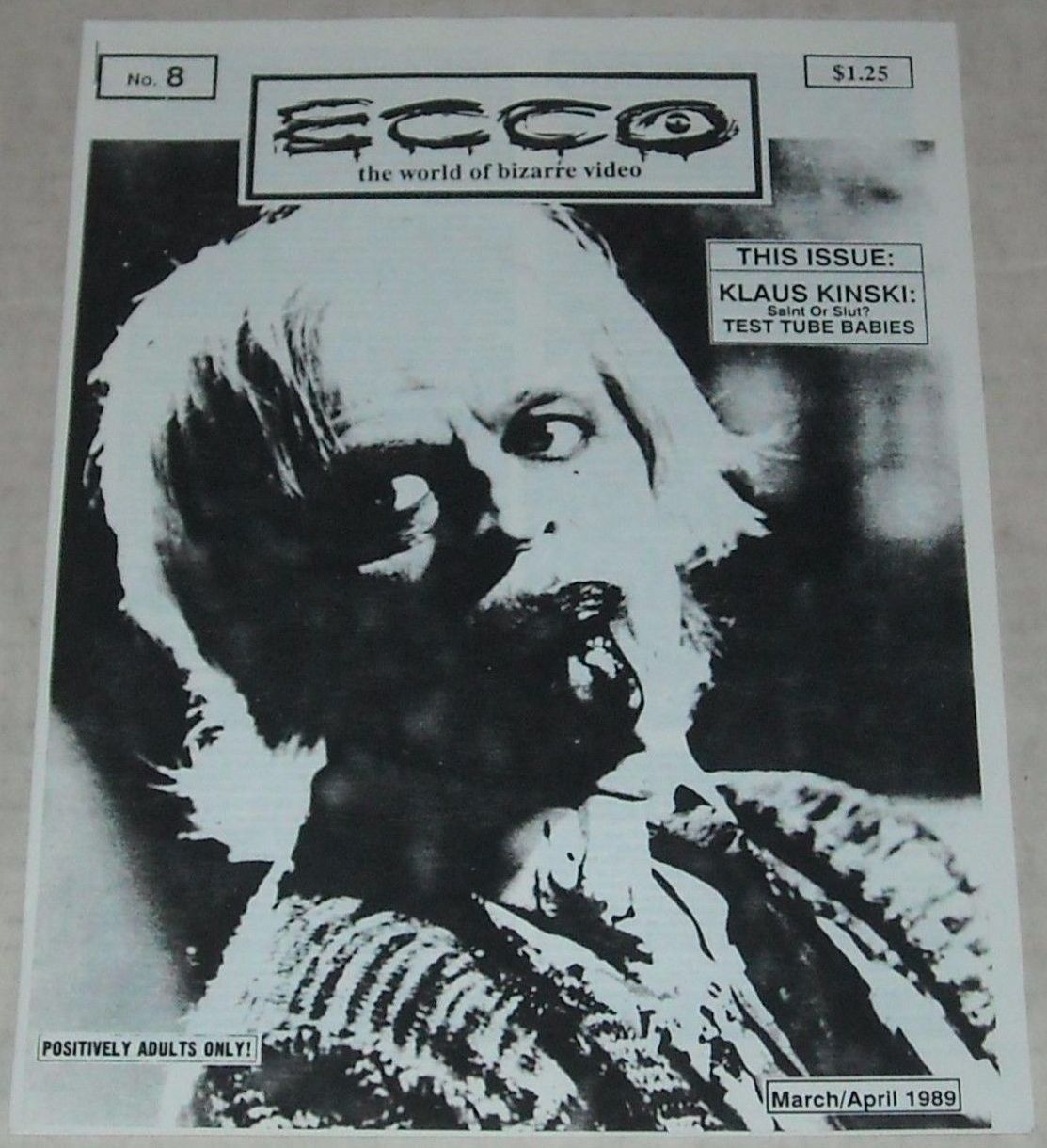 ECCO magazine side cover Issue 8 March 1989