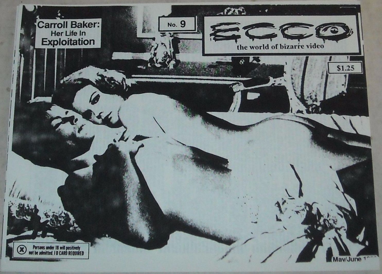 ECCO magazine side cover Issue 9 May/June 1989