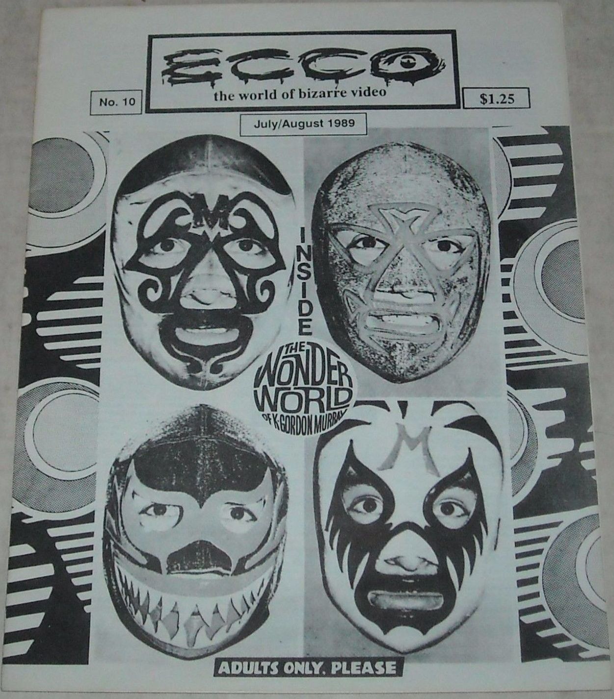 ECCO magazine side cover Issue 10 July/August 1989