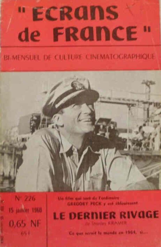 ECRANS DE FRANCE magazine side cover Issue 226 15 January 1960