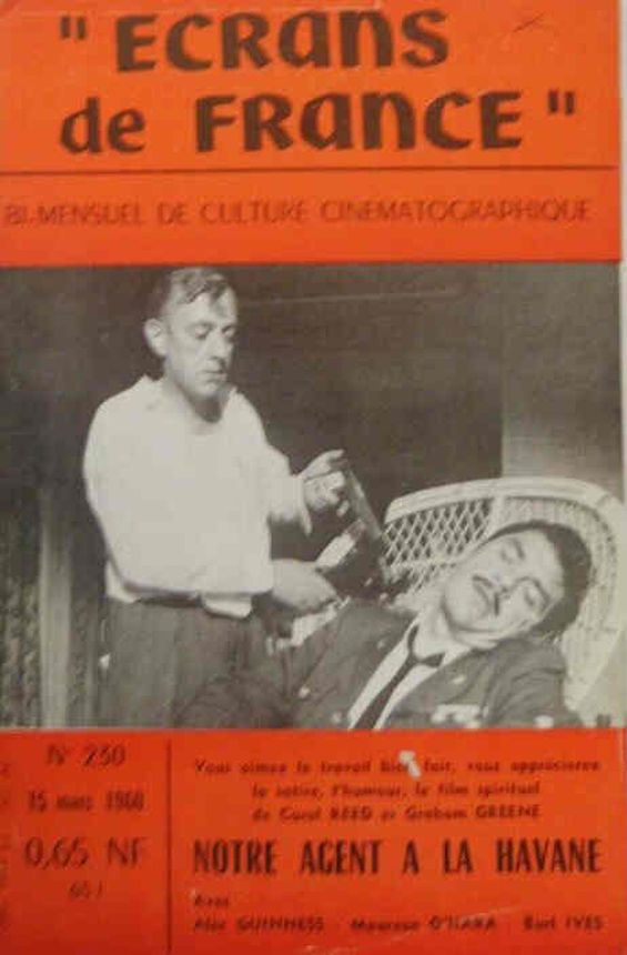 ECRANS DE FRANCE magazine side cover Issue 230 15 March 1960