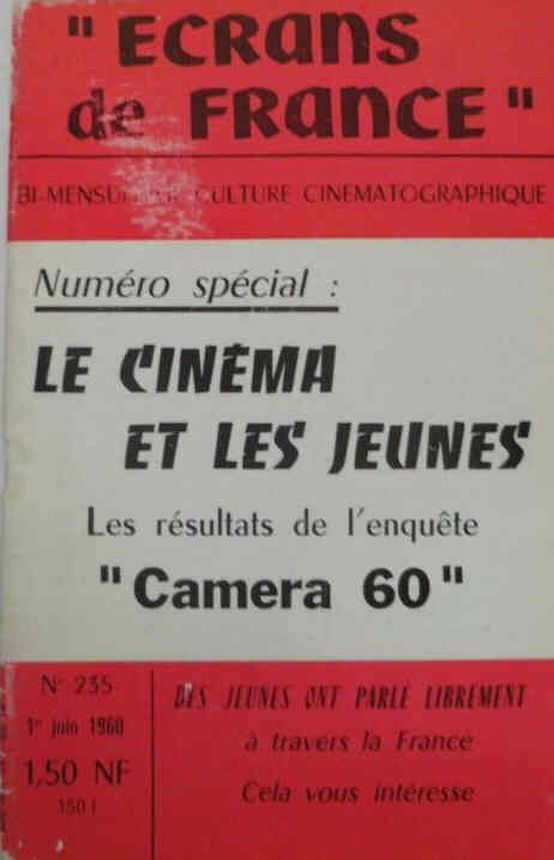 ECRANS DE FRANCE magazine side cover Issue 235 1 June 1960