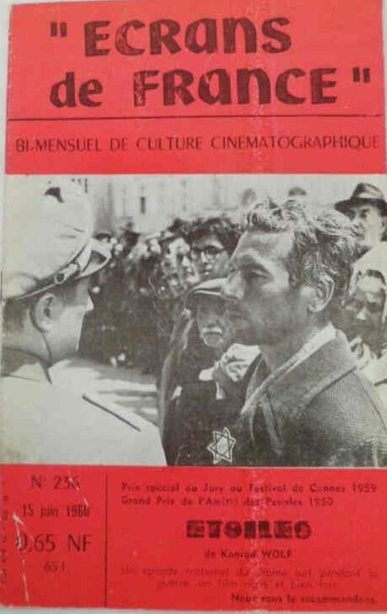 ECRANS DE FRANCE magazine side cover Issue 236 15 June 1960
