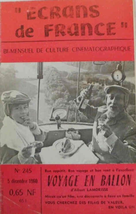 ECRANS DE FRANCE magazine side cover Issue 245 5 December 1960