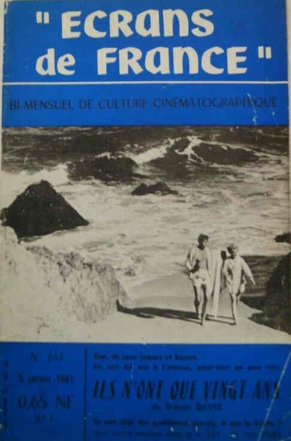 ECRANS DE FRANCE magazine side cover Issue 247 5 January 1961