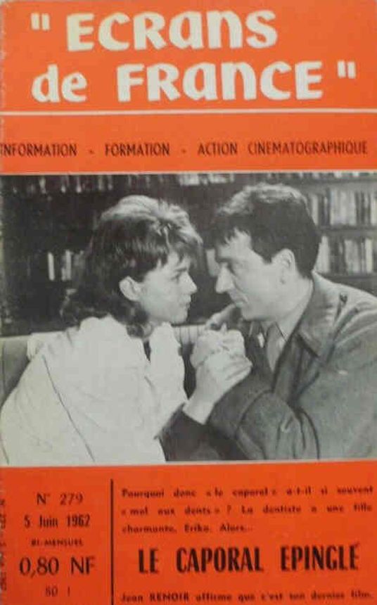 ECRANS DE FRANCE magazine side cover Issue 279 5 June 1962