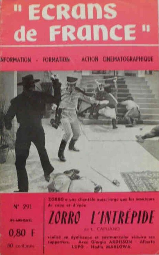 ECRANS DE FRANCE magazine side cover Issue 291 5 January 1963