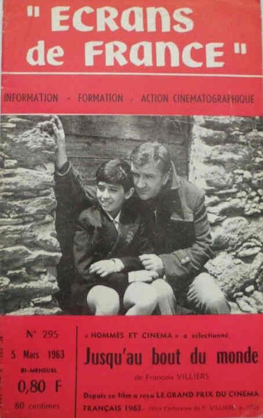 ECRANS DE FRANCE magazine side cover Issue 295 5 March 1963
