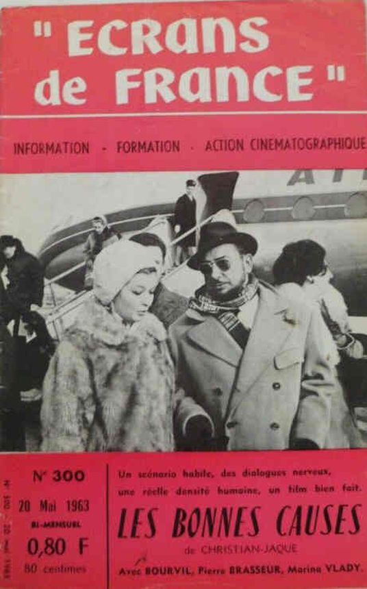 ECRANS DE FRANCE magazine side cover Issue 300 20 May 1963