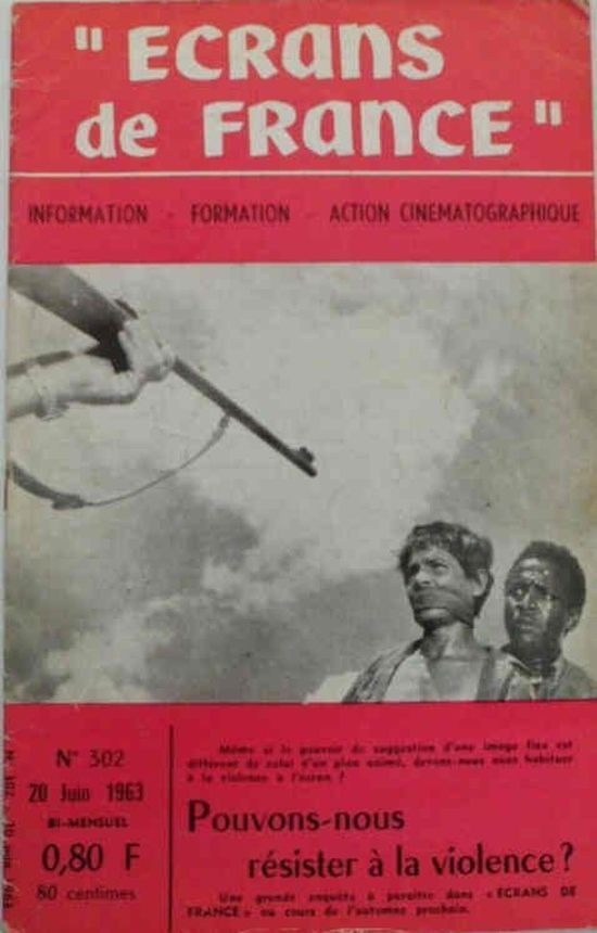 ECRANS DE FRANCE magazine side cover Issue 302 20 June 1963