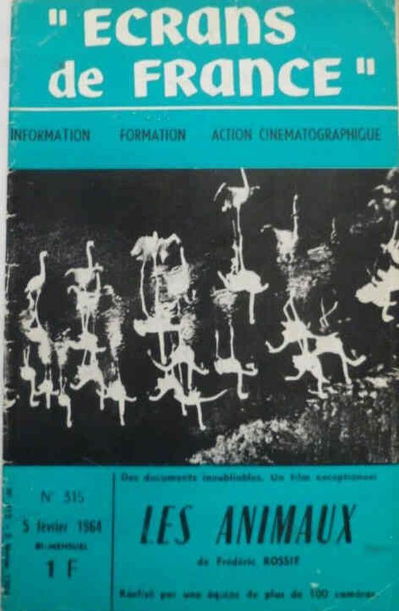 ECRANS DE FRANCE magazine side cover Issue 315 5 February 1964