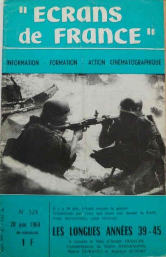 ECRANS DE FRANCE magazine side cover Issue 324 20 June 1964