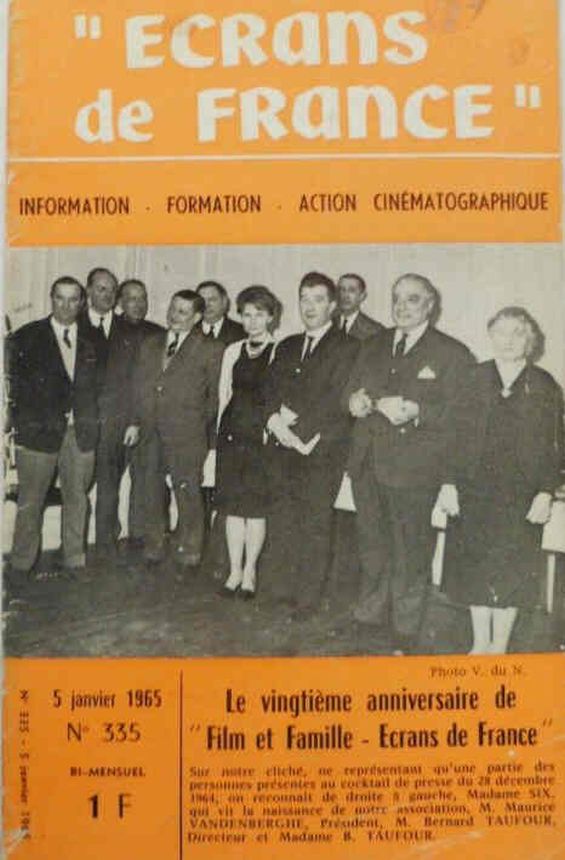 ECRANS DE FRANCE magazine side cover Issue 335 5 January 1965